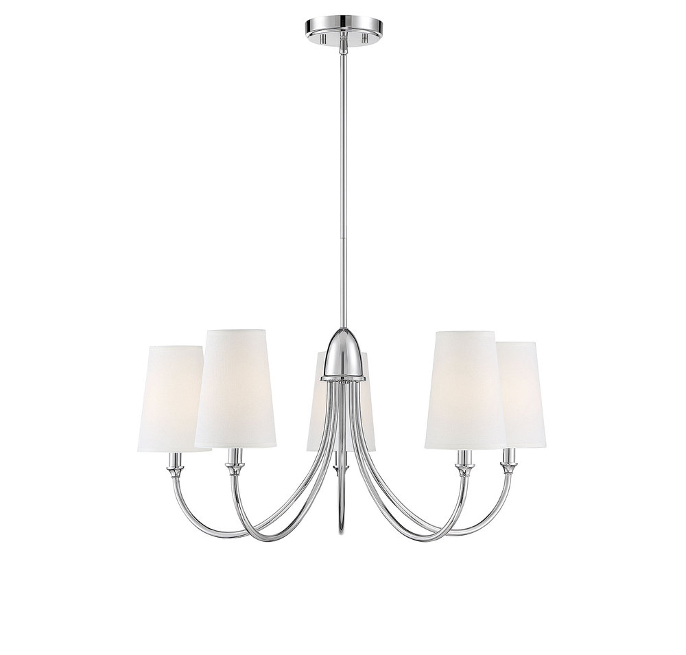 Cameron 5-Light Chandelier in Polished Nickel