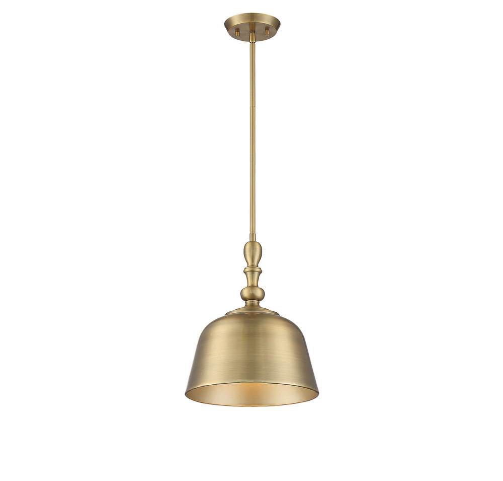 Berg 1-Light Pendant in Warm Brass