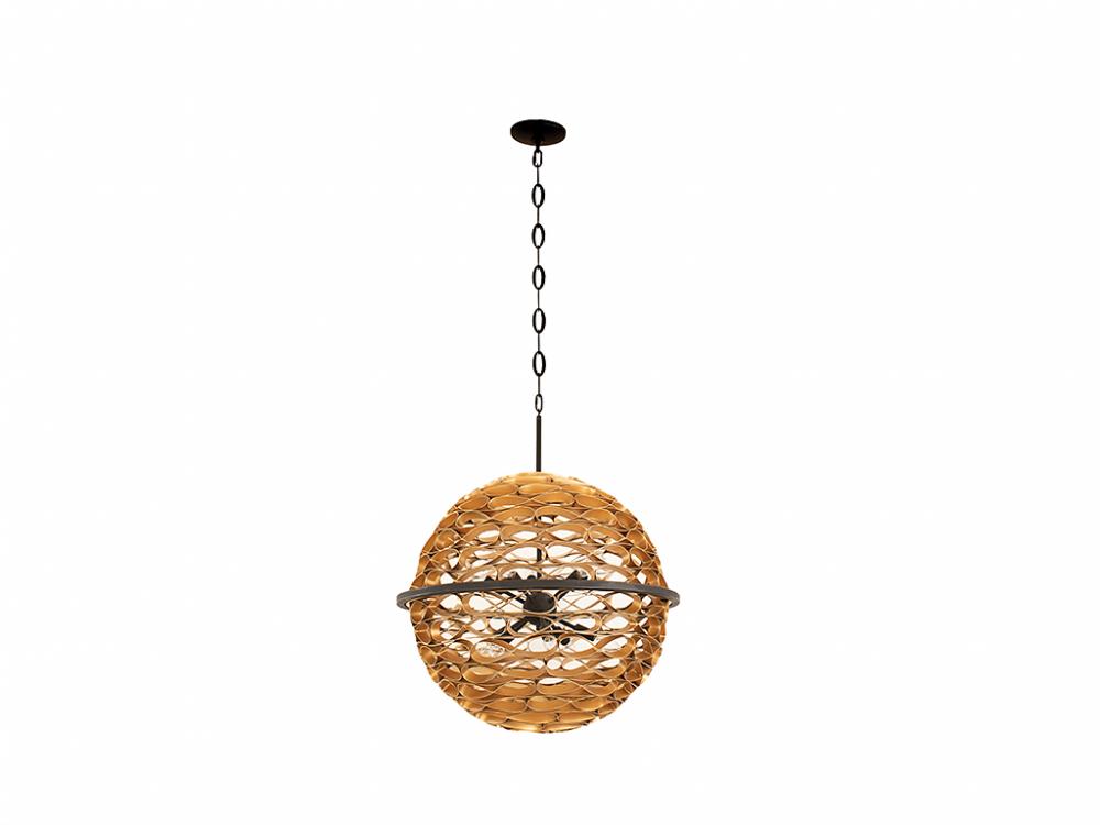 Ventura 10-Light Pendant in Matte Black and Gold