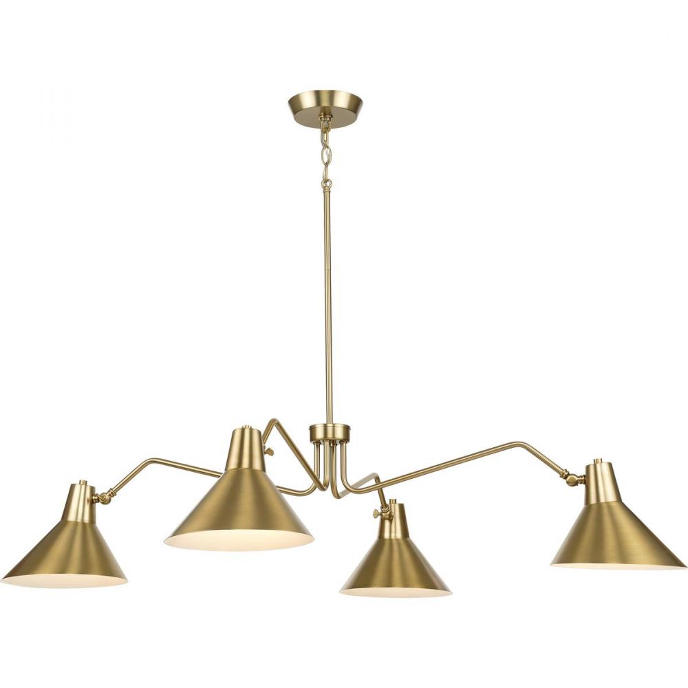 Trimble Collection Four-Light Brushed Bronze Chandelier