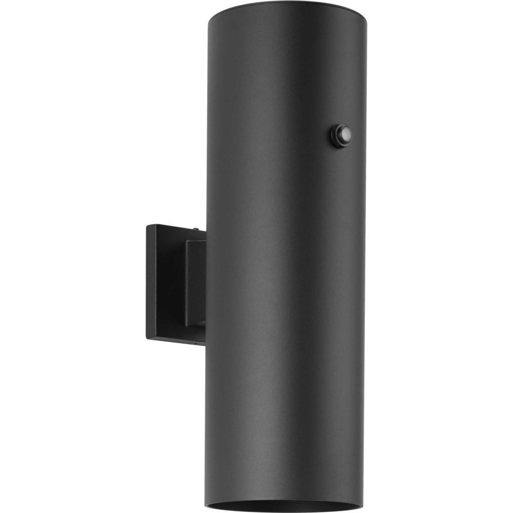 6" Black LED Outdoor Aluminum Up/Down Wall Mount Cylinder with Photocell