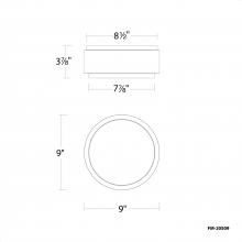 WAC US FM-20509-30-BK/AB - Salvo Flush Mount Light