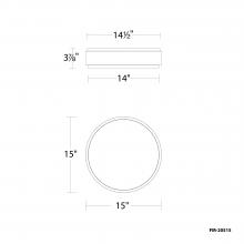 WAC US FM-20515-30-BK/AB - Salvo Flush Mount Light