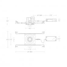 WAC US R3BRA-NCS-BN - Ocular 3.0 5CCT Round Adjustable Trim and Remodel Housing with New Construction Frame-In Kit and D