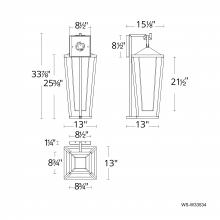 WAC US WS-W33534-35-BK - Manchester Outdoor Wall Sconce