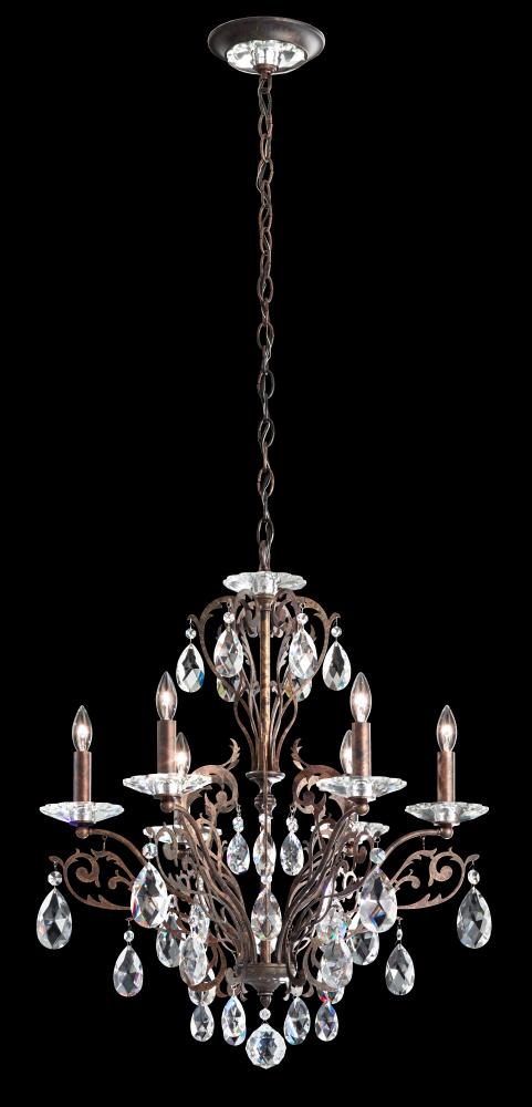 Filigrae 6 Light 120V Chandelier in Heirloom Bronze with Clear Heritage Handcut Crystal