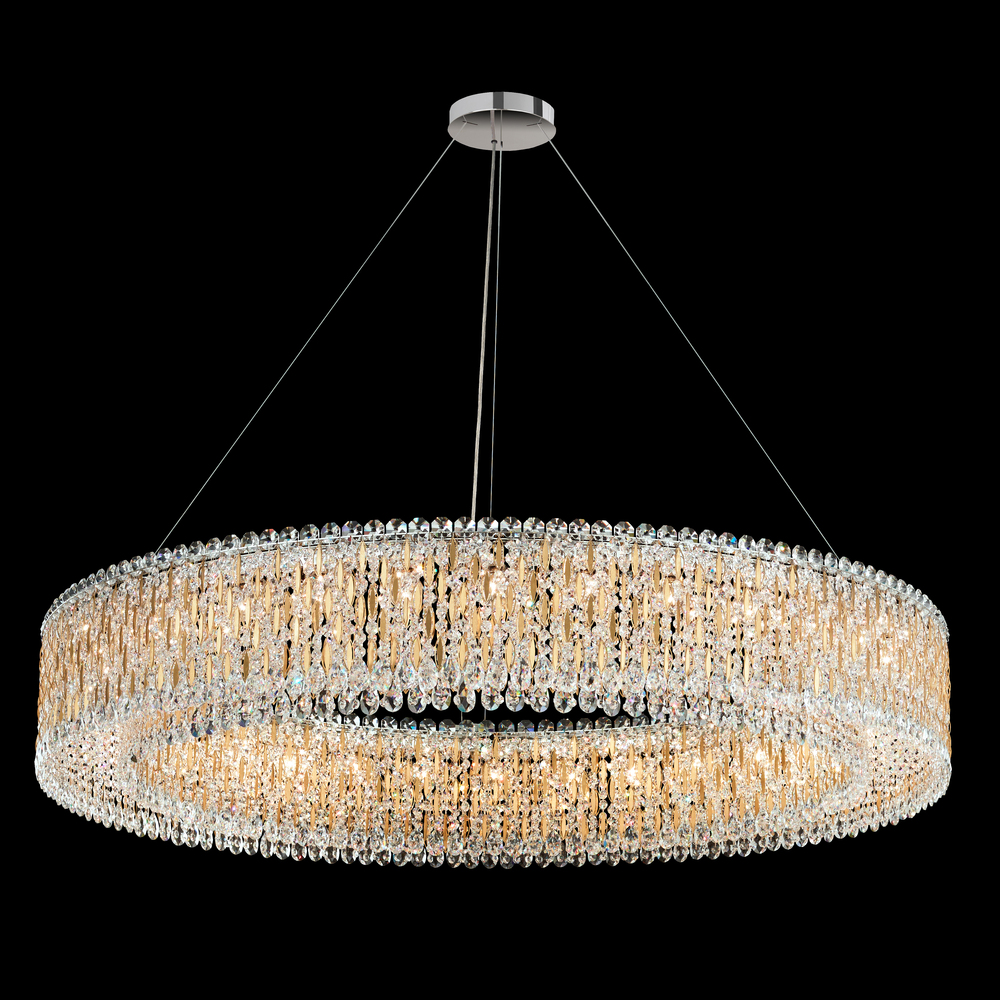 Sarella 32 Light 120V Pendant in Antique Silver with Heritage Handcut Crystal