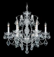 Schonbek 1870 1705-51 - Century 6 Light 110V Chandelier in Black with Clear Heritage Crystal