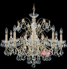 Schonbek 1870 1709-22 - Century 9 Light 120V Chandelier in Heirloom Gold with Clear Heritage Handcut Crystal