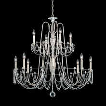 Schonbek 1870 AR1012N-40O - Esmery 12 Light 120V Chandelier in Polished Silver with Optic Crystal