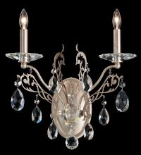 Schonbek 1870 FE7002N-22H - Filigrae 2 Light 120V Wall Sconce in Heirloom Gold with Clear Heritage Handcut Crystal