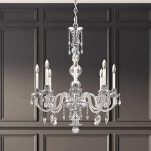 Schonbek 1870 HA5837N-40H - Hamilton Nouveau 8 Light 120V Chandelier in Polished Silver with Clear Heritage Handcut Crystal