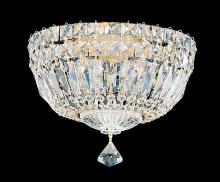 Schonbek 1870 5891-40O - Petit Crystal Deluxe 4 Light 120V Semi-Flush Mount in Polished Silver with Optic Crystal