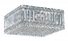 Schonbek 1870 2124O - Quantum 4 Light 120V Flush Mount in Polished Stainless Steel with Optic Crystal