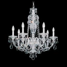 Schonbek 1870 2995-40H - Sterling 7 Light 120V Chandelier in Polished Silver with Clear Heritage Handcut Crystal