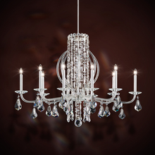 Schonbek 1870 RS8310N-401H - Siena 10 Light 120V Chandelier in Polished Stainless Steel with Heritage Handcut Crystal