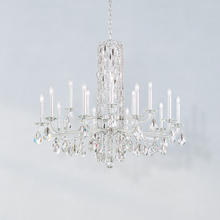 Schonbek 1870 RS83151N-401H - Siena 15 Light 120V Chandelier in Polished Stainless Steel with Heritage Handcut Crystal