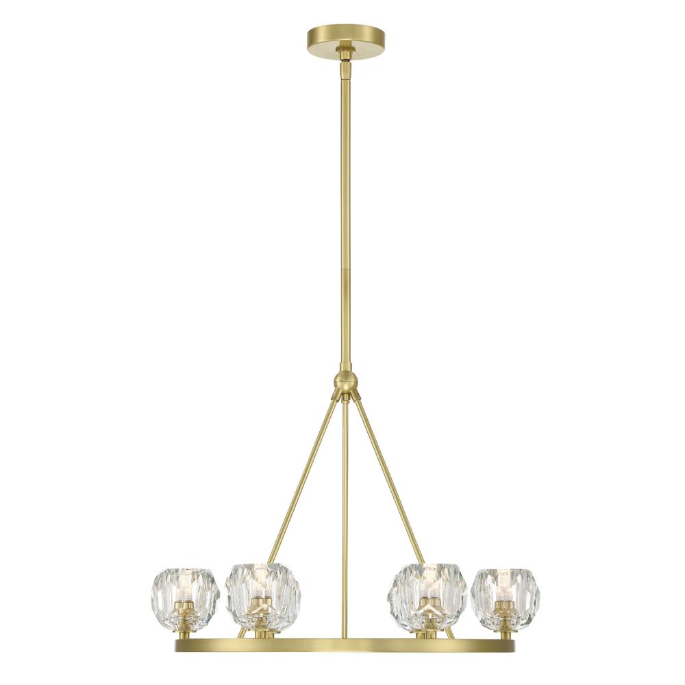 Aragon 6 Light Soft Brass Chandelier