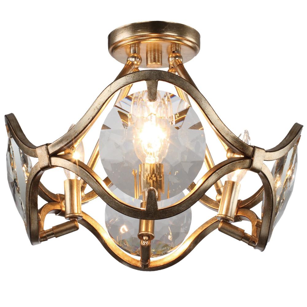 Quincy 4 Light Distressed Twilight Semi Flush Mount