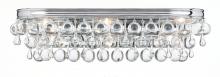 Crystorama 133-CH - Calypso 6 Light Crystal Teardrop Polished Chrome Sconce