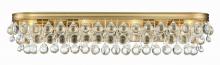 Crystorama 134-VG - Calypso 8 Light Crystal Teardrop Vibrant Gold Bathroom Vanity