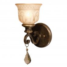 Crystorama 7501-BU-GT-MWP - Norwalk 1 Light Golden Teak Hand Cut Crystal Bronze Umber Sconce