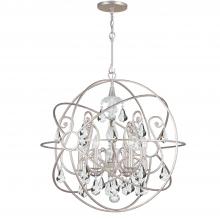 Anzalone Electric and Lighting Items 9028-OS-CL-MWP - Solaris 6 Light Olde Silver Chandelier