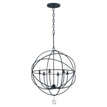 Anzalone Electric and Lighting Items 9226-BK - Solaris 6 Light Black Chandelier