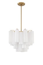 Crystorama ADD-300-AG-WH - Addis 4 Light Aged Brass Mini Chandelier