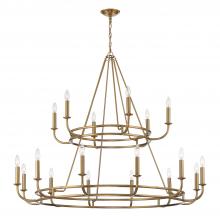 Crystorama BAI-A2109-AG - Bailey 18 Light Aged Brass Chandelier