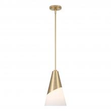  TOR-901-VG - Brian Patrick Flynn Tori 1 Light Vibrant Gold Pendant