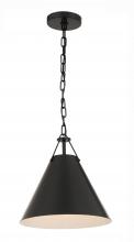 Crystorama XAV-B8301-MK - Xavier 1 Light Matte Black Mini Pendant