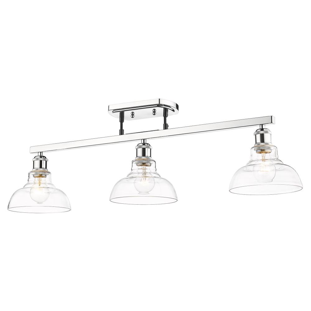 Carver 3-Light Semi-Flush in Chrome