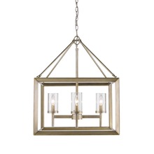  2073-4 WG-CLR - Smyth 4 Light Chandelier in White Gold with Clear Glass