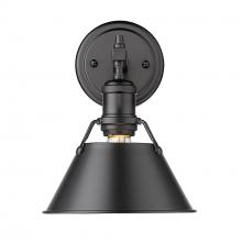  3306-BA1 BLK-BLK - Orwell BLK 1 Light Bath Vanity in Matte Black with Matte Black shade