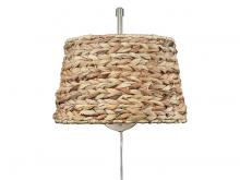 Golden 3694-A1W PW-WSG - Ryleigh 1-Light Swing Arm in Pewter with Woven Sweet Grass