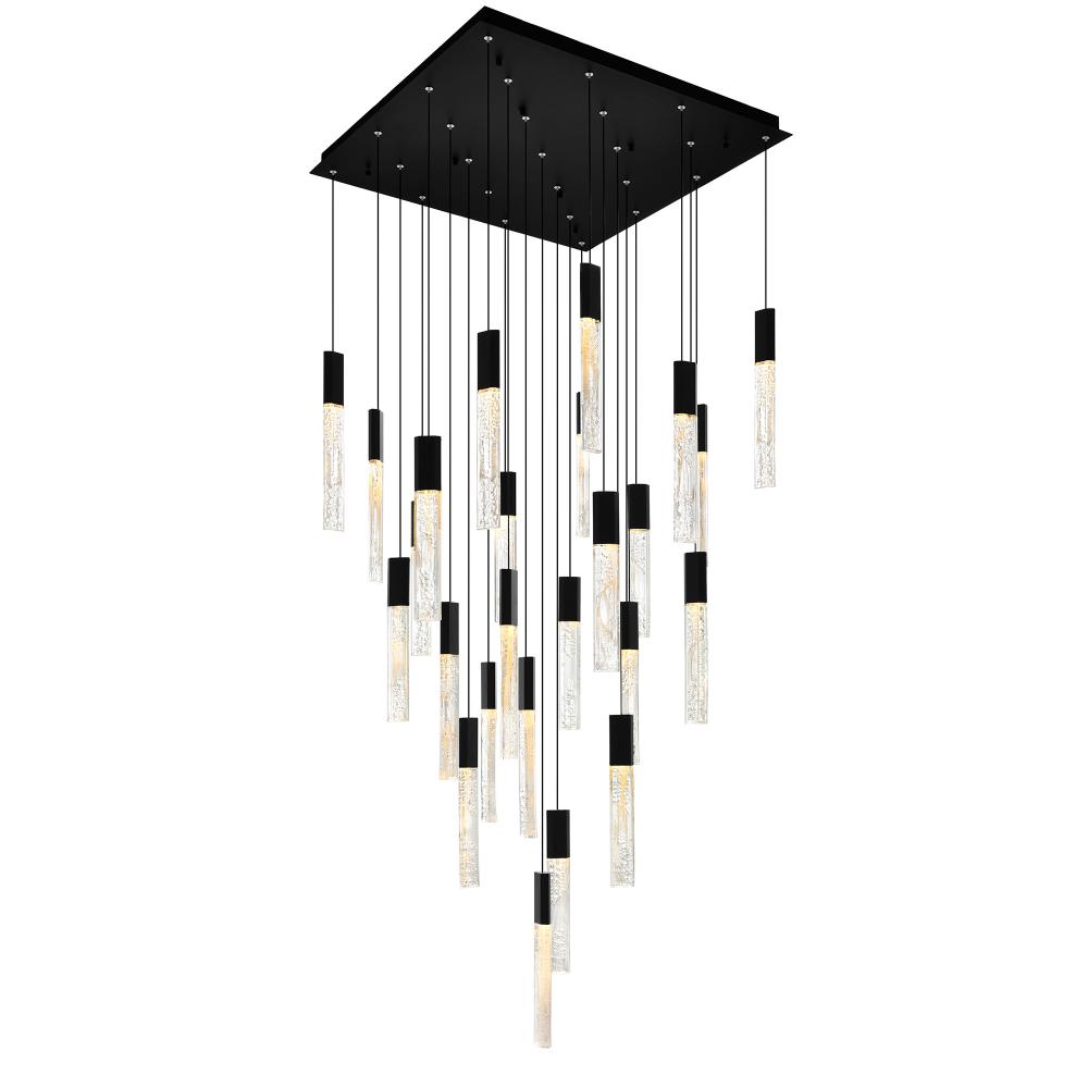 Greta Integrated LED Black Chandelier