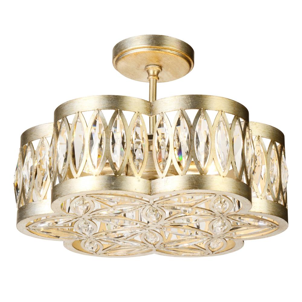 Nova 6 Light Chandelier With Champagne Finish