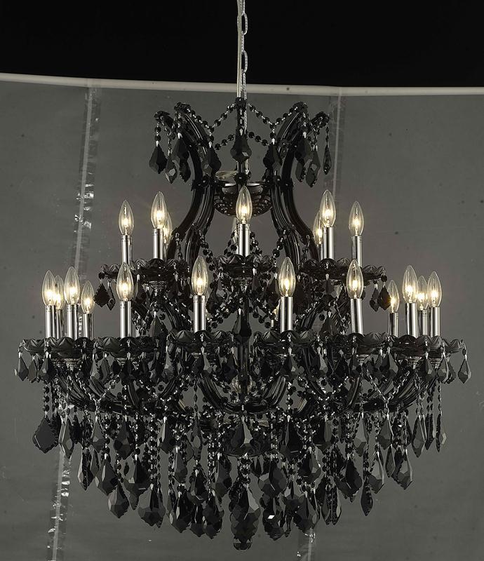 Maria Theresa 24 light Black Chandelier