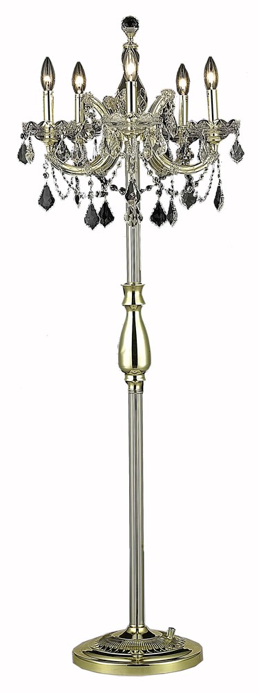 Maria Theresa 5 light Gold Floor Lamp Clear Spectra® Swarovski® Crystal