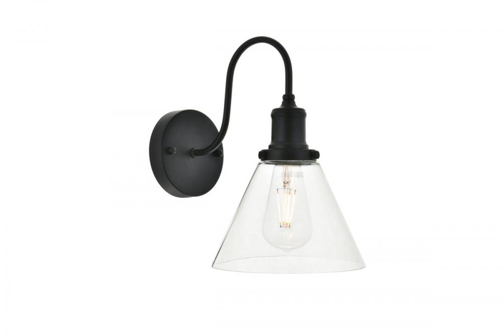 Histoire 1 Light Black Wall Sconce