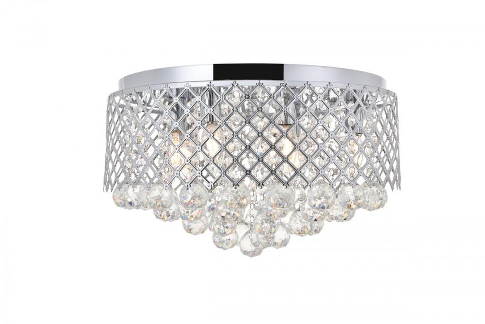 Tully 6 light Chrome Flush Mount