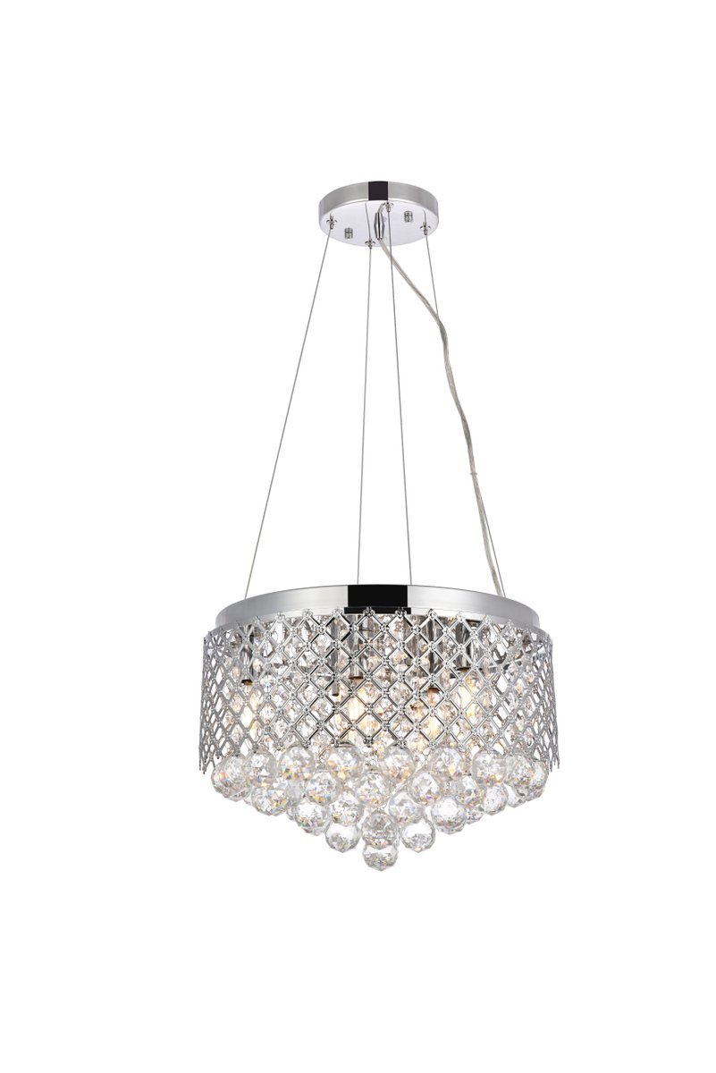 Tully 6 lights pendant in chrome