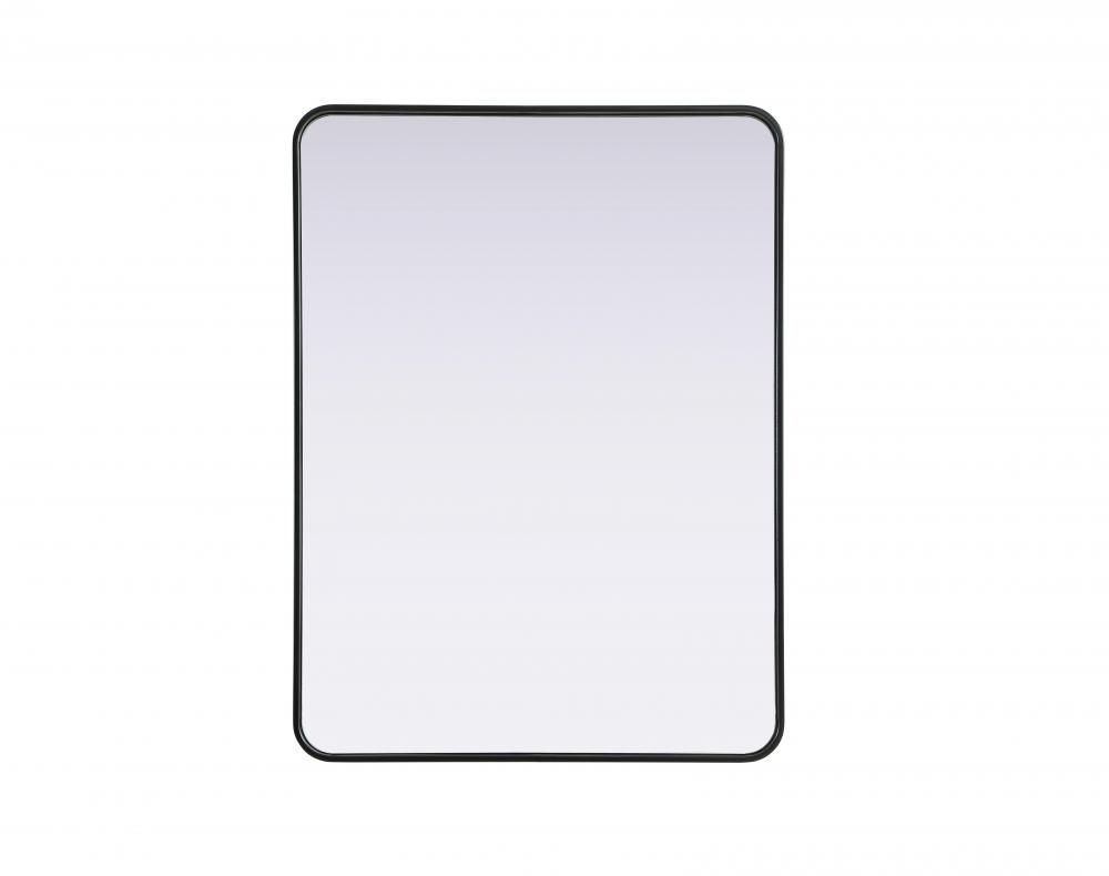 Contour Metal Rectangle Mirror 30x40 in Black