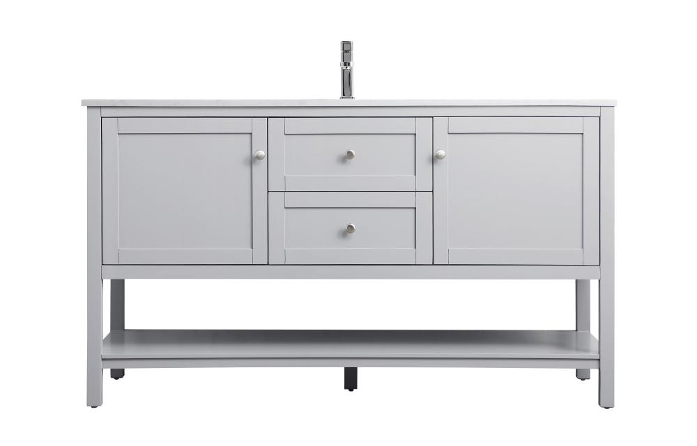 60 Inch Single Bathroom Vanity In Grey