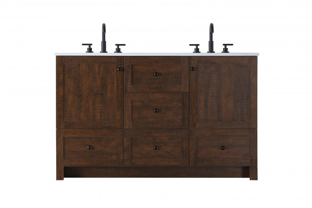 54 inch Double Bathroom Vanity In Expresso