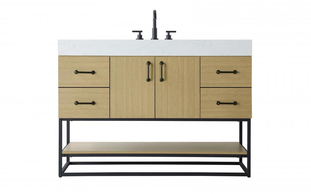 48 inch Single Bathroom Vanity in  Honey Brown