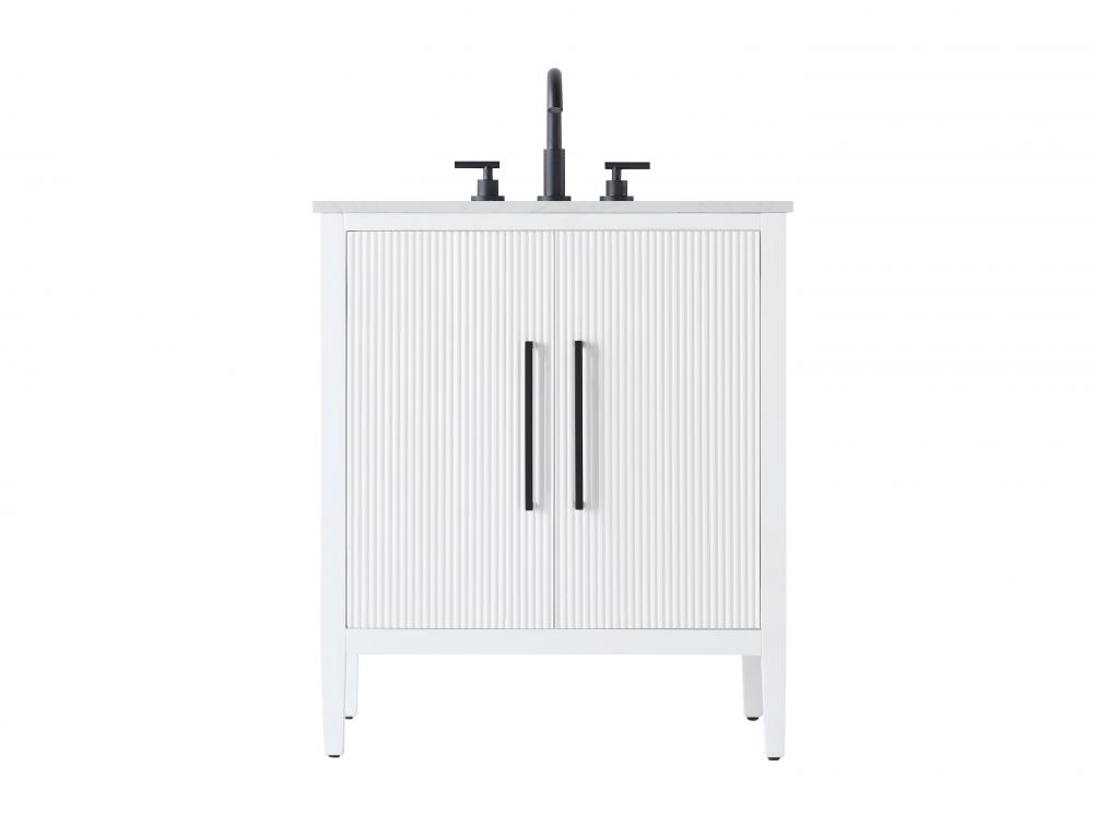 30 inch Single Bathroom Vanity in White