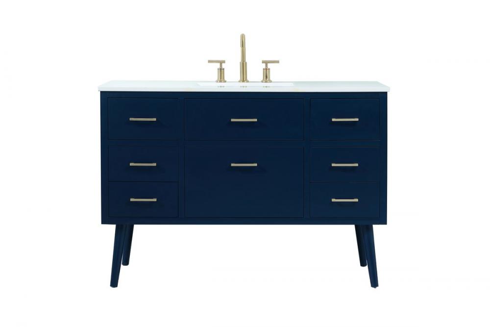 48 inch bathroom vanity in Blue