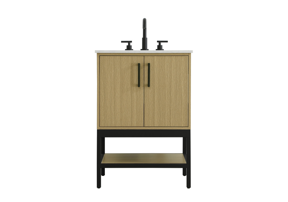 Vanity Cabinet 2Dr 24"x22"x34" Honey Brown